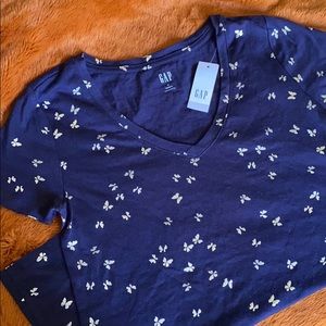 Navy butterfly tee